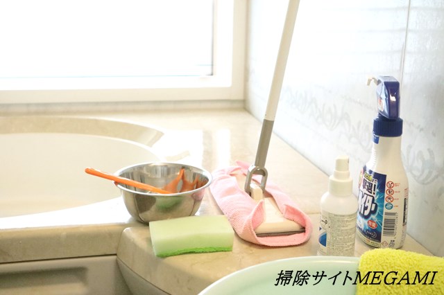 お風呂の天井の掃除に使う道具や洗剤