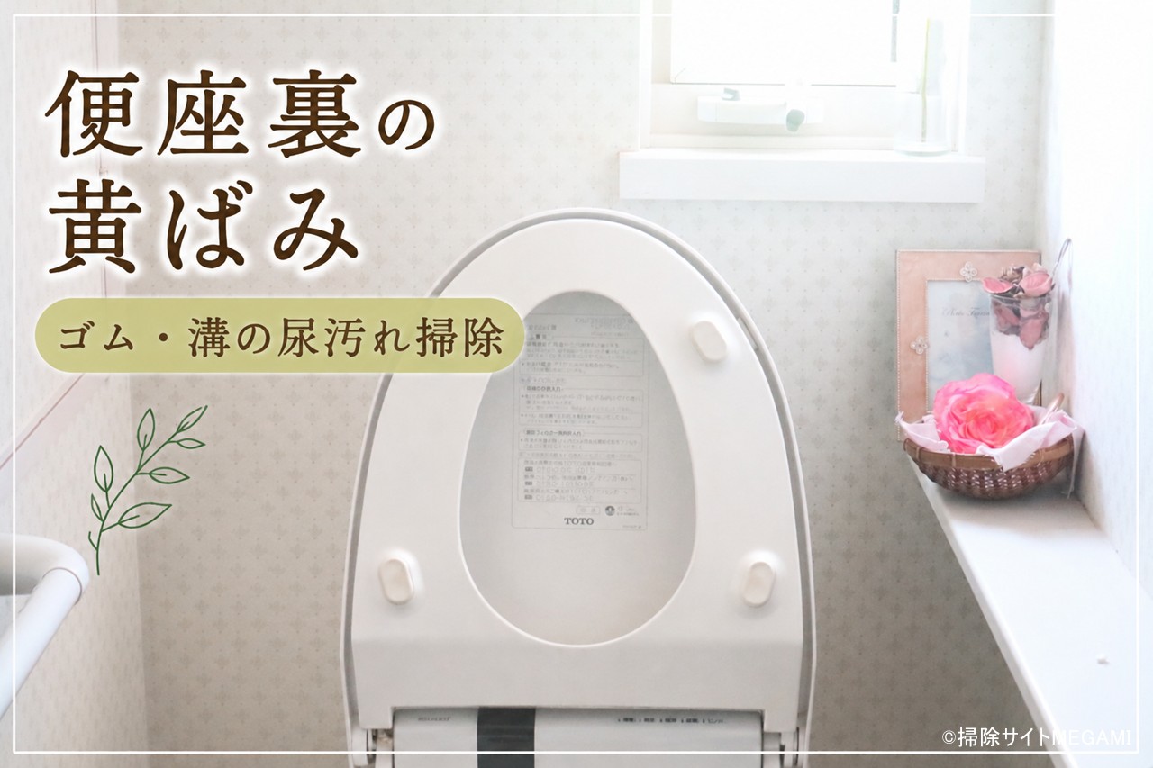 便座裏の黄ばみの落とし方|ゴム・溝についた尿汚れの掃除方法