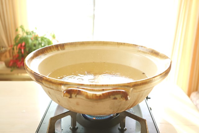 土鍋を煮沸